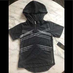 🎁 Brand New Boys Hooded Tshirt with zips
